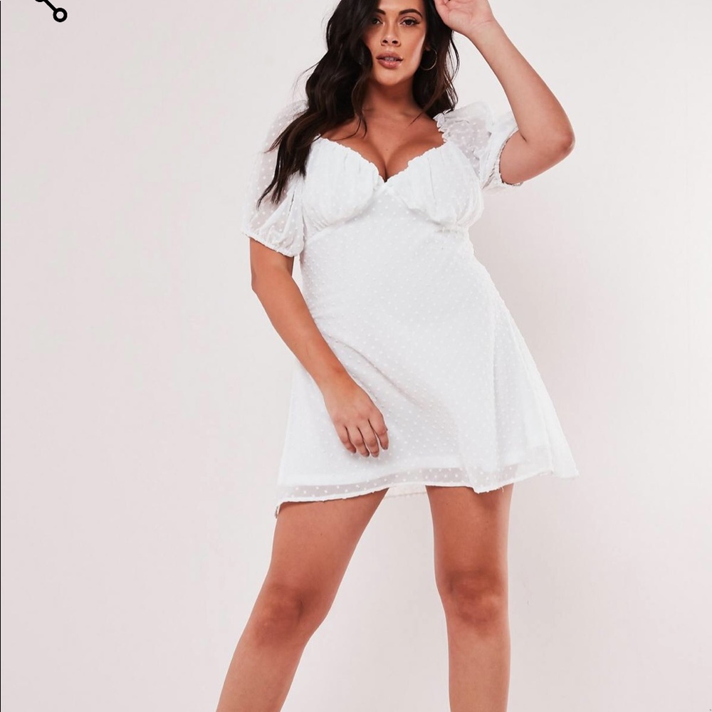 Missguided White Dobby Dress - NWT